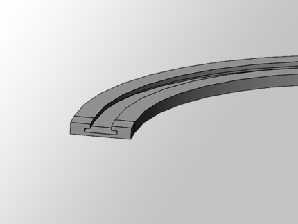 880 Tab - 881 Tab Dönüşlü Bantlar için 90 Derece R500 Tek Işınlı Dönüş Yatağı Seti (Siyah)